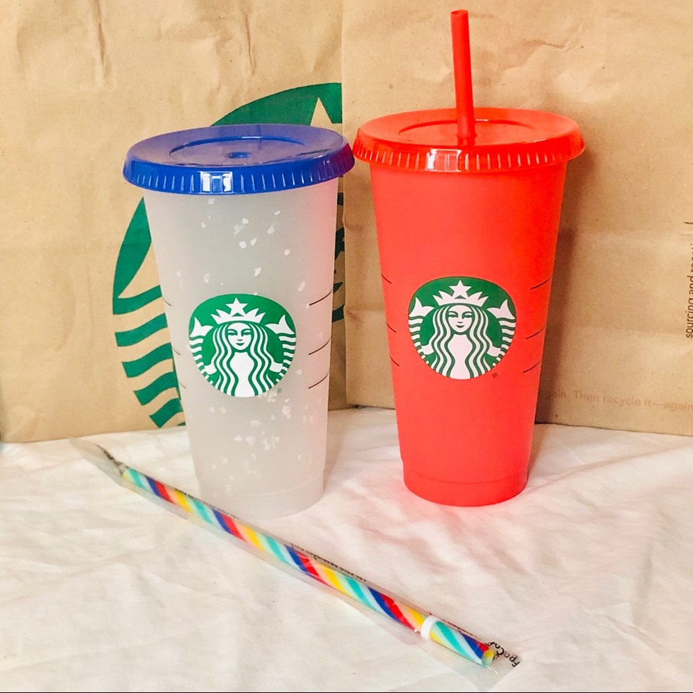 Starbucks Confetti & Tomato Color Changing Cups